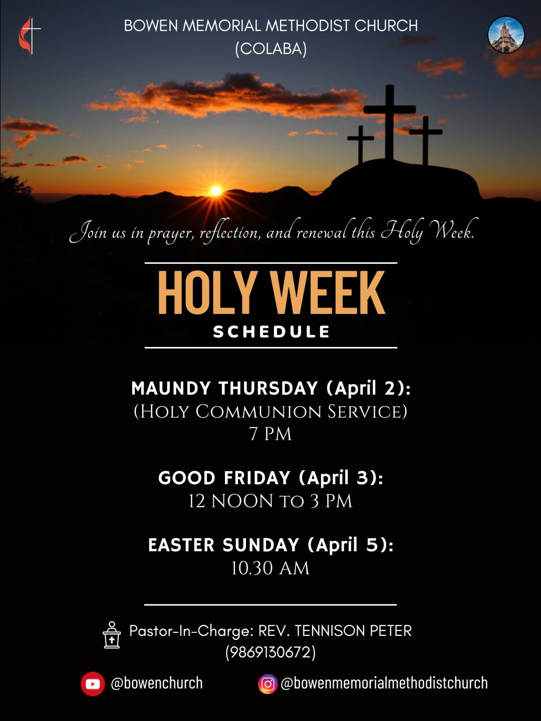 Holy Week Schedule